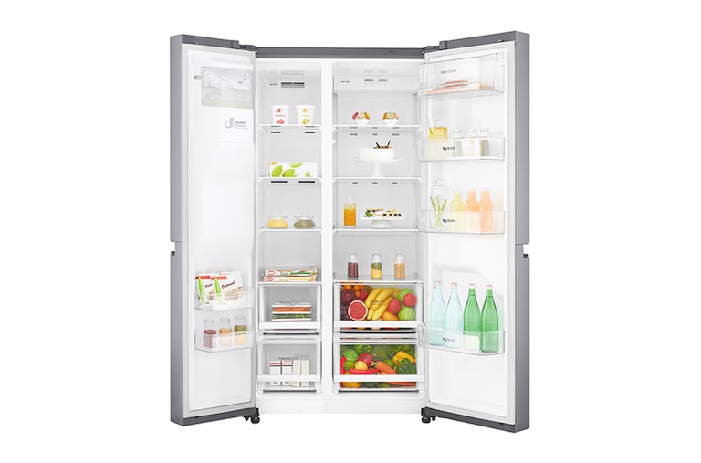 LG Réfrigérateur Américain | 625L | Compresseur linéaire | Total No Frost | Smart Diagnosis | Moist Balance Crisper | F, LG GSL6611PS